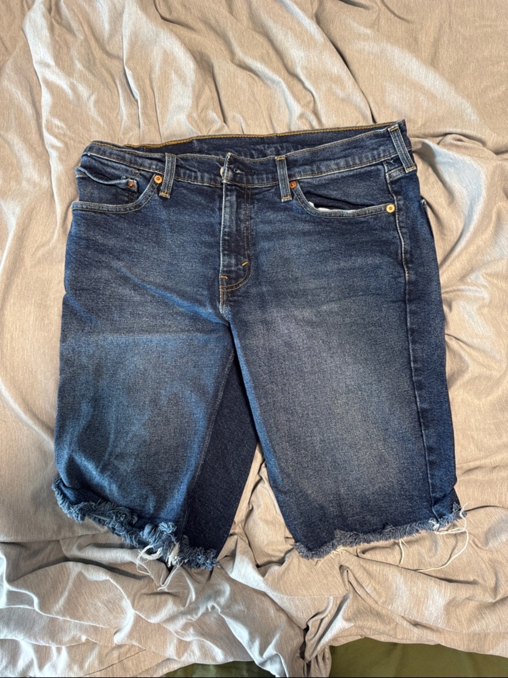 Levi's Dark Blue Cutoff Jean Shorts